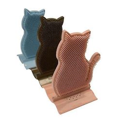 Handuo Fast dørlås Kat Epilator Anti-kløe Massage Brush Cat gnide hår børste legetøj Pink