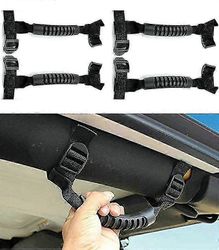 4 X Roll Bar Grab -kahvaa Jeep Wranglerille (musta)