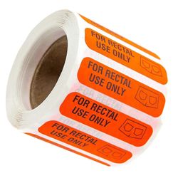 500 Vain peräsuolen käyttöön Tarrat Paperietiketti Helppolukuinen 500 tarraa rullassa Oranssi