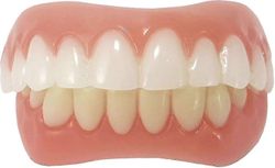 Ylempi ja alempi viilu hammasproteesit naisille ja miehille Fake Teeth Luonnollinen sävy! Korjaa hymysi kotona muutamassa minuutissa!