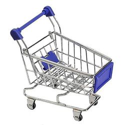 Mikasa Mini indkøbsvogn til skrivebordsdekoration/legetøj Blå
