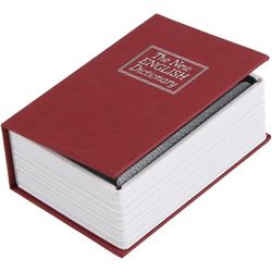 Turvallinen rahoille ja koruille, joka jäljittelee kirjan ulkoasua ja sopii täydellisesti kotiin ja toimistoon (minipunainen) Punainen