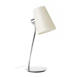 Faro Lighting Faro Lupe - 1 lys bordlampe krom med hvid skygge, E27
