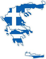 Sarl Acacha Klistremerke klistremerke Adhesif bil vinyl flagg gresk gresk kort