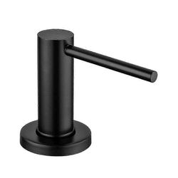 Ruostumattomasta teräksestä valmistettu tiskiallas integroidulla voidepumpulla ja sisäänrakennetulla saippuapulloannostelijalla Matt musta