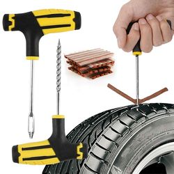 Bil Tire Reparation Tools Kit med gummistrimler Tubeless Dæk punktering Studding Plug Sæt til Lastbil Motorcykel