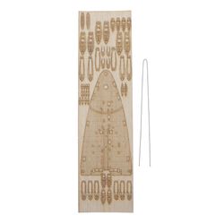 1/350 Skala Italiensk model Trædæksmodel med ankerkæde Navy Ship DIY Tilbehør Army Base Play Set
