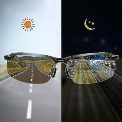 Polariserede fotokromiske solbriller Uv400 Køreovergangslinse Solbriller til mænd Pistol farve