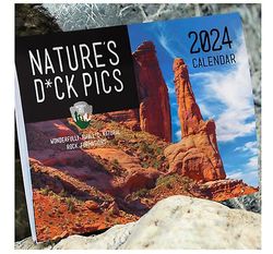 Natures Dick Pics 2024 Kalender, Naturer Pikke Picks Kalender, Naturens Pikke Kalender, Funny Wall Art Gag Humor Gave Prank Kalender For White Elep...