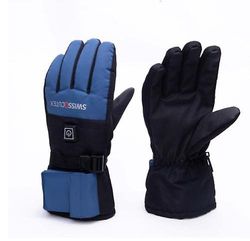 Lauwodun Opvarmet opvarmning varme handsker Cykling Elvarme Tre Gear Temperatur Control Touch Screen Polstret Ski Handsker-batteri Box batteriboks L