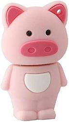 Xqday 32GB USB Flash Drive Gummi Gris Gris formet Memory Stick Usb 2,0 Flash Drive - Pink