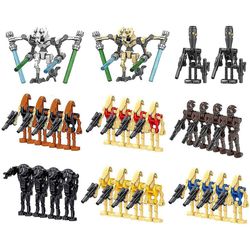 28 stk Pack Battle soldater, generaler og droider med våpen sett, byggeklosser Action figurer leketøy barn bursdagsgave