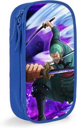 Kerota One Piece Zoro Anime suurikapasiteettinen penaali, paperitavaralaukku, monitoiminen paperitavaralaatikko, sopii nuorille miehille ja naisill...
