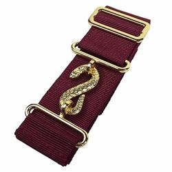 Bricks Masons Masonic bælte extender maroon Guld Large