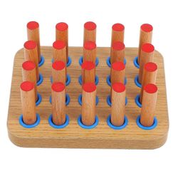 Puinen tappitaulu toimintaterapiaan Käsiharjoitteluhoitolauta, jossa on 20 tappia sorminäppäryyden parantamiseksi Käsien ja silmien koordinaatio Mu...