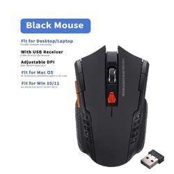 2,4 GHz: n langaton hiiri Optinen hiiri Pelaaminen USB-vastaanottimella Gamer 2000DPI 6 painikkeen hiiri tietokoneelle Kannettavan tietokoneen lisä...