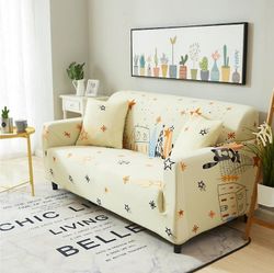 Ruili All inclusive sofa cover Universel sofa håndklæde stretch universel sofa pude kombination sofa cover enkelt tre person Chaise Stue Glad bjørn C