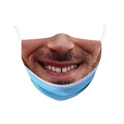 Mikasa Fake Mouth Cover Funny Realistisk Prank Ansigtsmaske C