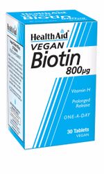 Health Aid Terveysapu Biotiini 800ug, 30 Tablettia