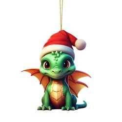 Baodan Christmas Dragon Baby Akryl Christmas Hanging Ornament Juletre Hengende ornament Anheng C975 E