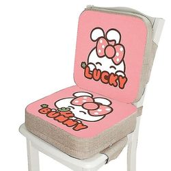 Baby Dining Pude Børn Øget Stol Pad Justerbar aftagelig højstol stol selepude siddestol til babypleje Heldig kanin Cushion Set