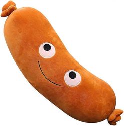 Ruokatyyny makkaralla täytetty tyyny, sarjakuva lasten pehmeä lelutyyny 7. tuumaa