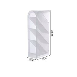 Creative Multifunctional 4 Grid Desktop Organizer Pen holder, 20 cm x 9 cm x 5 cm, hvid farve