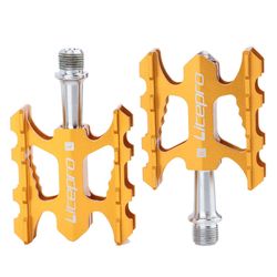 Mikasa Cykelpedal Ultra Light Du Bearing K3 Pedal Universal Gevindport er holdbar Guld