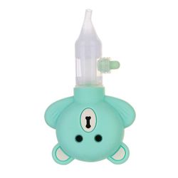 Zch Baby Nasal Aspirator Ny silikone Pumpe Anti-refluks Nasal Cartoon Bear Grøn