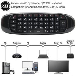 Sajygv Aste trådløst fjernkontrolltastatur C120 bakgrunnsbelysning 2.4g luftmus Android tv boks datamaskin engelsk russisk versjon A-engelsk