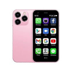 Rainbuvvy SOYES XS15 mini android8.1 älypuhelin 3.0 tuuman näyttö 2GB RAM 16GB ROM dual SIM valmiustila Play Store 3G pieni puhelin vaaleanpunainen