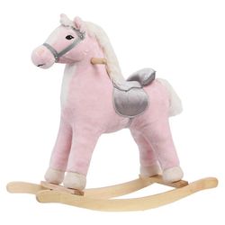 Kijana Keinuhevonen Deluxe-satulalla (suuri) - 3-5 vuotta Vaaleanpunainen 30 x 74 x 70 cm