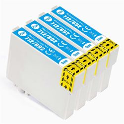 Go Inks 4 syaani mustekasettia Epson T0712 -yhteensopivan/ei-OEM-laitevalmistajan korvaamiseksi Go Inksistä