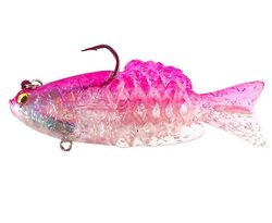 Handuo 2pcs Multi-sektion Fiskeri Lokke Lokke Bait Package Bly Fisk Bionic Bait Pink