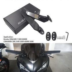 unbrand Moottoripyörän sivupeilit Honda CBR650R F: lle CBR1000RR CBR600RR CBR 250R 300R 400R 500R säädettävä pyörivä taustapeili