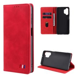Etui til Samsung Galaxy A32 4g Cover Magnetic Closure Wallet Book Flip Folio Stand View Læder cover Stødsikker - Rød