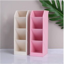 Linkrunning Pen Holder Desk Organizer Pen Holder Skrå indsættelse Simple Pen Organizer Opbevaring til Kontor, Skole, Hjem Forsyninger, cute Plastic...