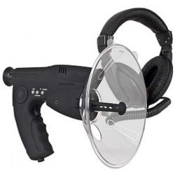 Parabolinen mikrofoni Bioninen korvakuuntelulaite, jossa on monokulaarinen X8 pitkän matkan kuulo ja kuulokkeet mukana