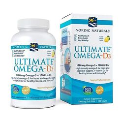 Nordic Naturals Ultimate Omega-D3, 1280mg Sitruuna 120 softgels