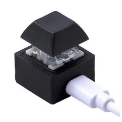 Mini näppäimistö makronäppäimistö RGB DIY Muokkaa pikanäppäin Pelaaminen Mekaaninen ohjelmoitava näppäimistö Punainen kytkin 1Näppäimet Musta