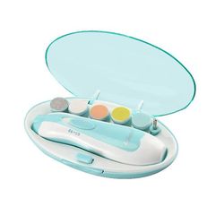 Kissqiqi Baby negletrimmer, Elektrisk Baby Nail Clippers, Nail File Kit blå