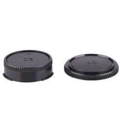 FD Takalinssinsuojus ja rungon suojus - muovinen musta Canon FD-kiinnitteisille järjestelmäkameroille ja -objektiiveille