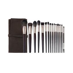 15stk Makeup Brush Set Animal Hair Foundation Brush Løs Powder Brush Øjenskygge Brush Beauty Tool