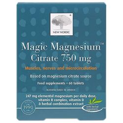 New Nordic Uusi Nordic Magic Magnesiumsitraatti 750mg välilehdet 60 (NLF175)