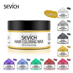 Sevich 9 väriä kertakäyttöinen hiusväri vaha Naiset Miehet Muotoilu DIY Mutatahna musta