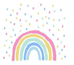 Yunshu Rainbow dot kreativ tegneserie dekoration væg klistermærker stue soveværelse børneværelse type3