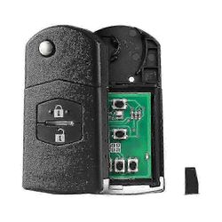 4d63 sirulla varustettu kauko-ohjainavain Mazdalle, yhteensopiva 2 3 5 6 Ske126-01 2 painikkeella Musta