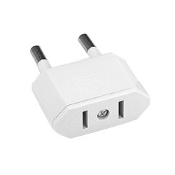 Yleistulo Yhdysvalloista Eurooppaan Travel Power Plug Adapter Converter 2-nastainen Valkoinen