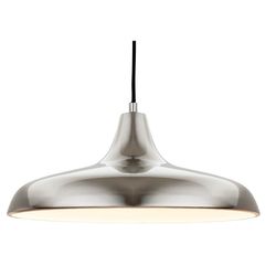 Firstlight Lighting Curtis 1 Light Dome Loft Vedhæng børstet stål, E27