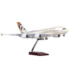 Etihad Airways Airbus A380 Led Lentokoneen malli Ääniohjaus Matkustajakone Malli 1:160 46cm